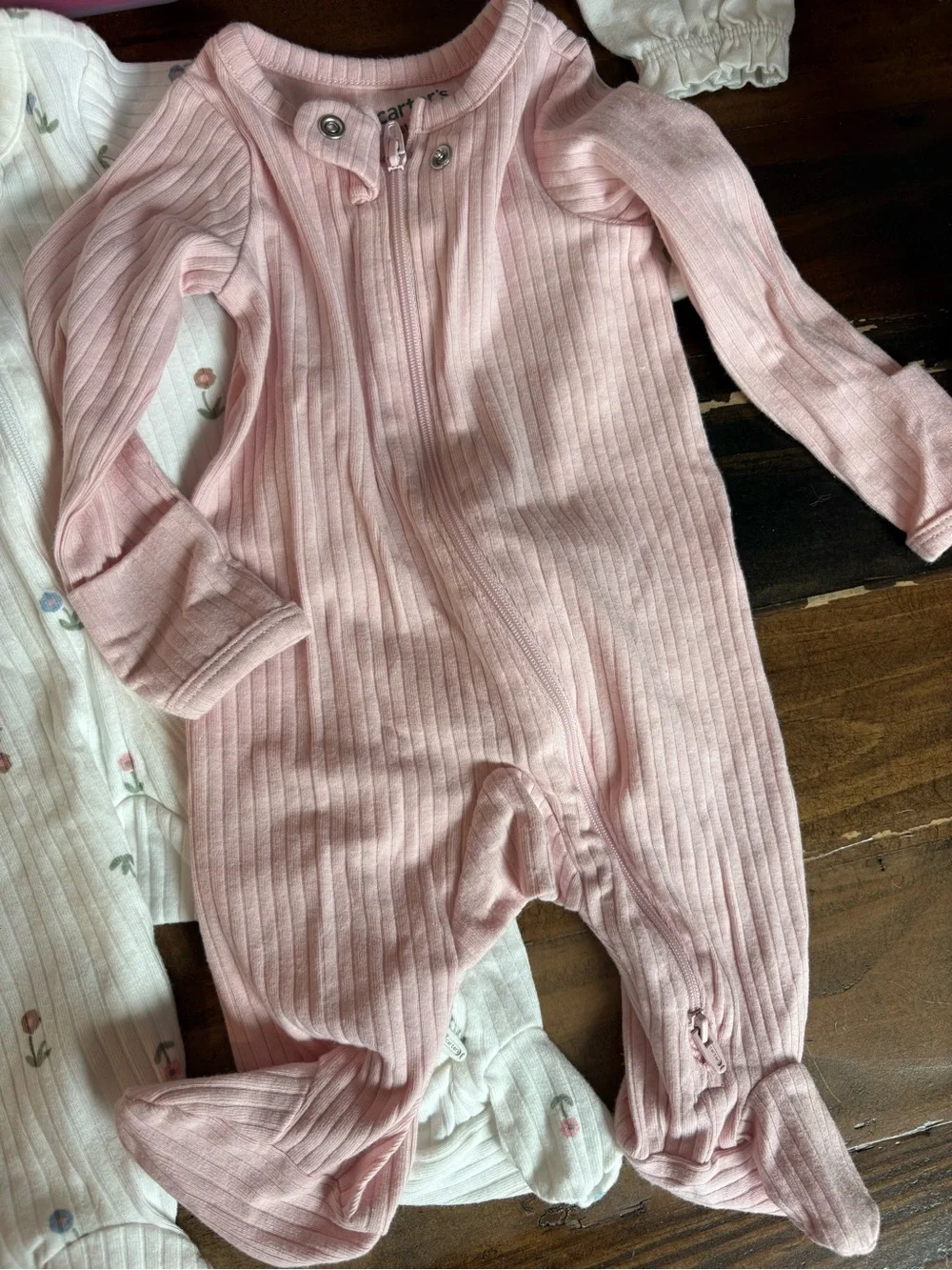 Baby girls newborn/0-3 month sleeper bundle